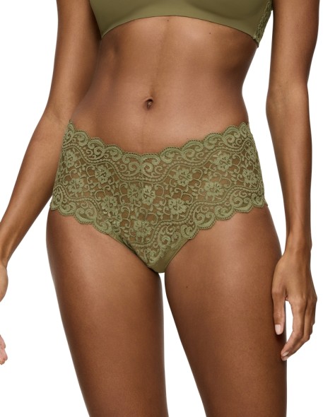 High waisted panties Triumph Amourette Maxi martini olive 
