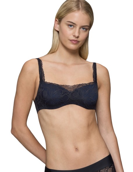 Lace bra Triumph Body Make-Up Illusion Lace Balconette black 
