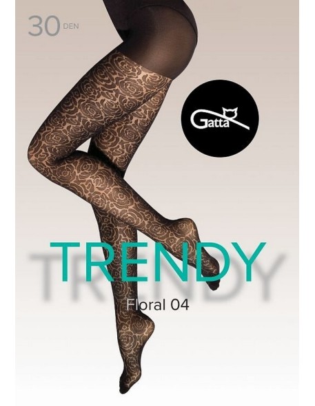 Tights Gatta pattern Floral 04 30 den