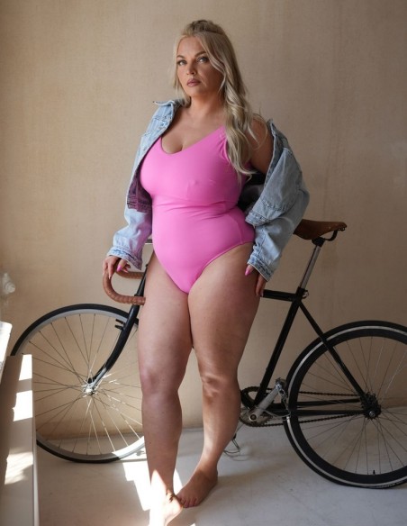 Strój kąpielowy jednoczęściowy miękki Krisline Pink