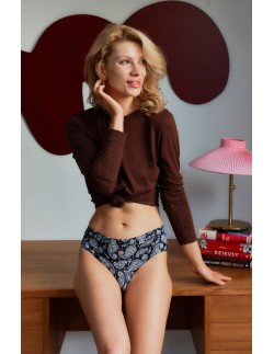 Thongs women's with wysokim stanem Julimex Paisley maxi 2