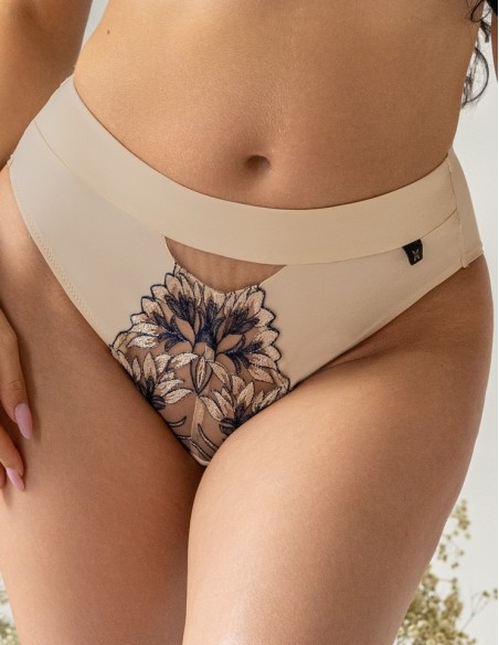 Figi damskie Krisline Glow, z delikatną koronką