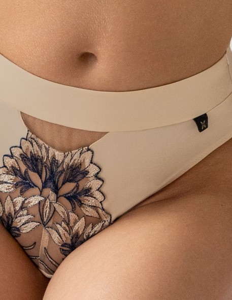 Figi damskie Krisline Glow, z delikatną koronką