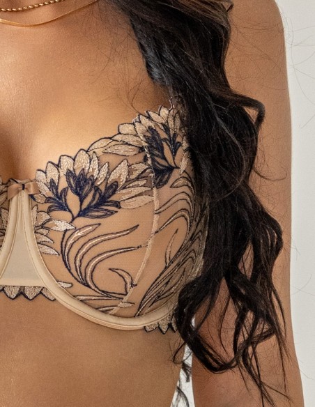 Bra soft half cup Plunge Krisline Glow