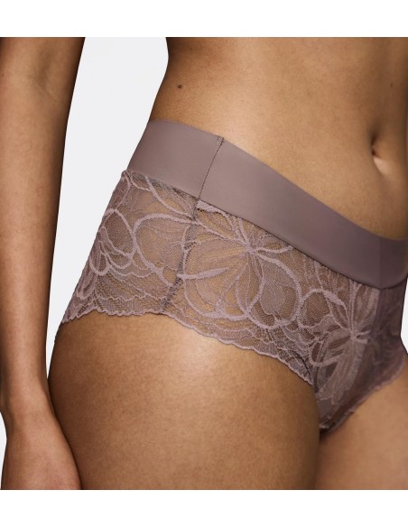 Majtki koronkowe Triumph Body Make-Up Illusion Lace Shorty pigeon grey 