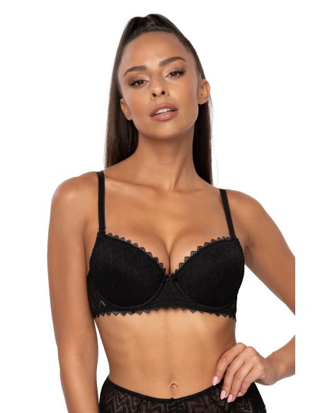 Biustonosz push-up m-3802/11 elif czarny Mat