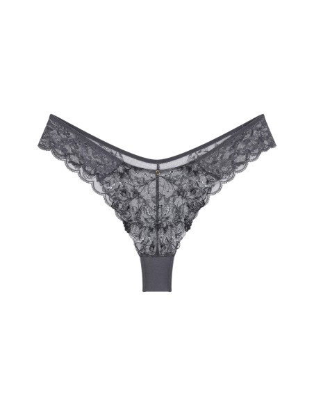 Stringi koronkowe Triumph Sensual Spotlight Highleg Brazilian pebble grey 