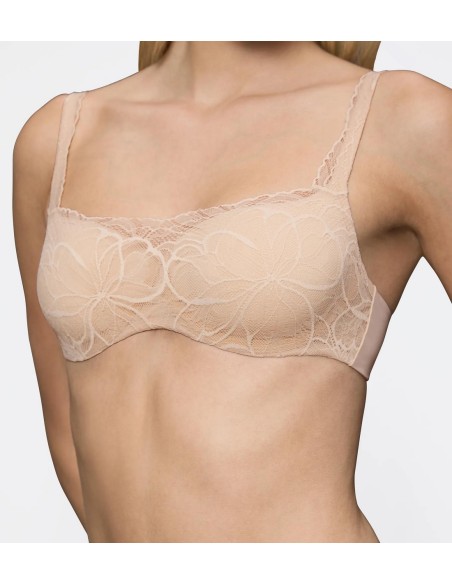 Bra lacy Triumph Body Make-Up Illusion Lace Balconette nude beige