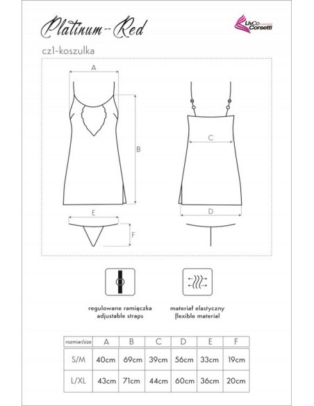 Platinum-red set t-shirt + bathrobe + briefs, Livia Corsetti lc 90290