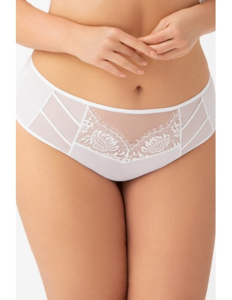 Gorsenia K497/1 Paradise women's high-waisted briefs white
