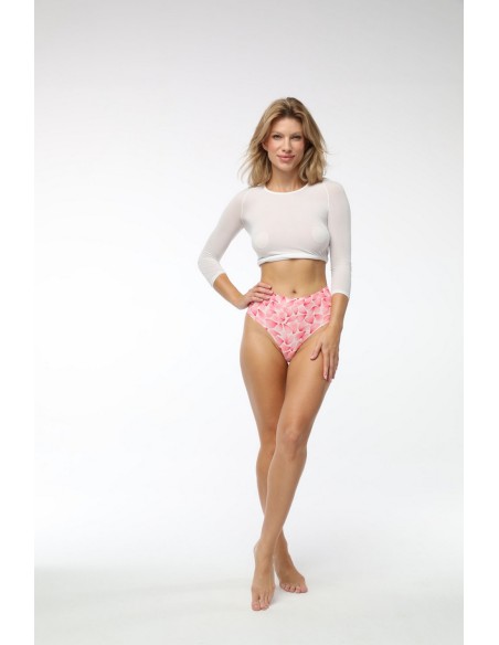 Majtki brazyliany wysoki stan Julimex Simple maxi Rose Flakes Rak'n'roll 