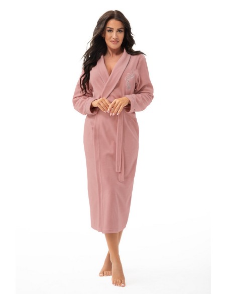 Welurowy bathrobe ladies' long Dorota FR-377