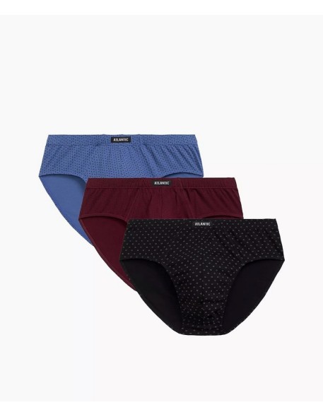 Briefs men's with cotton Atlantic 3MP-179 trzypak