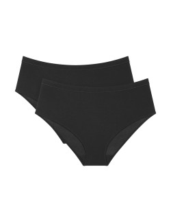 High-waisted panties Triumph Sense Of Modal Midi 2P black...