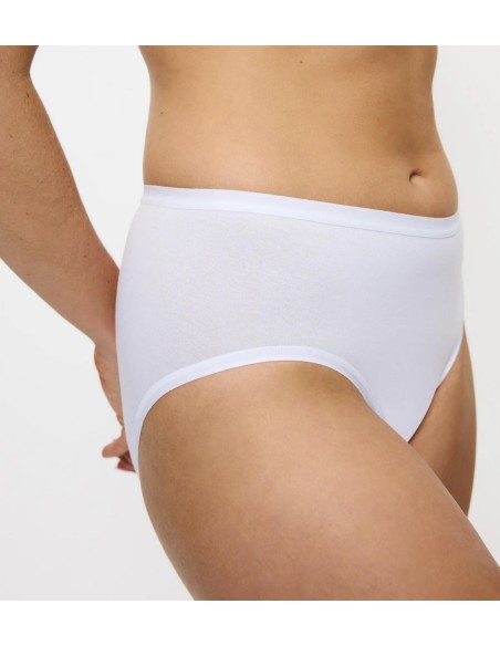 High-waisted panties Triumph Sense Of Cotton Midi white