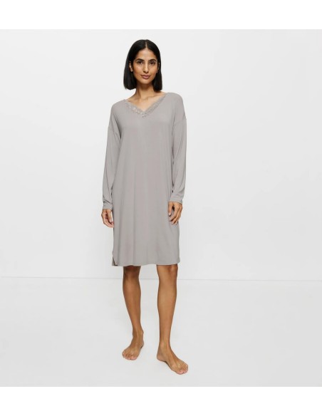 Koszula nocna Triumph Timeless Sensuality NDK LSL silent grey 