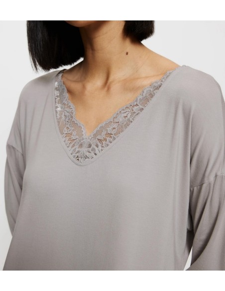 Koszula nocna Triumph Timeless Sensuality NDK LSL silent grey 