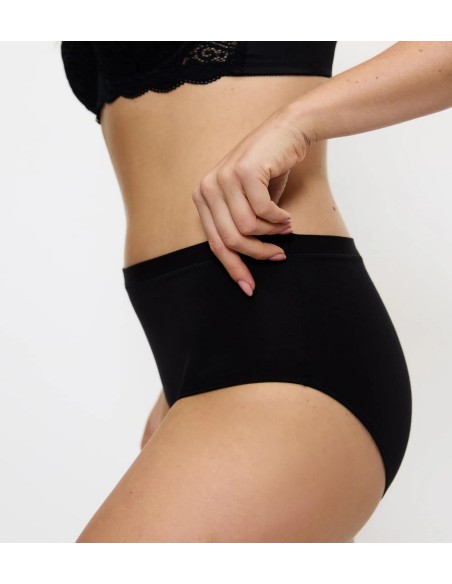 High-waisted panties Triumph Sense Of Modal Midi black