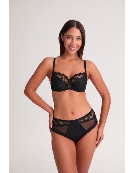 Bra half padded Gaia Paris 1302 black