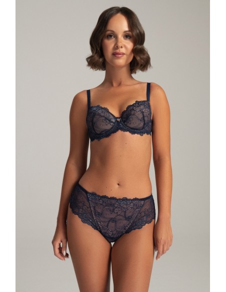 Biustonosz korokowy push up Ava 2137 navy blue 