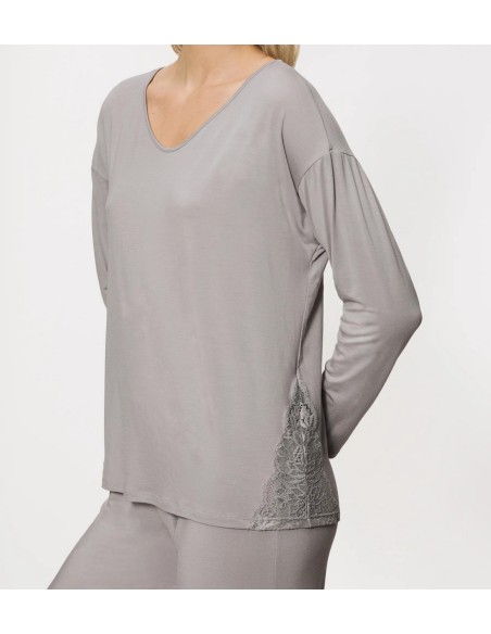 Pajamas women's Triumph Timeless Sensuality PK LSL silent grey