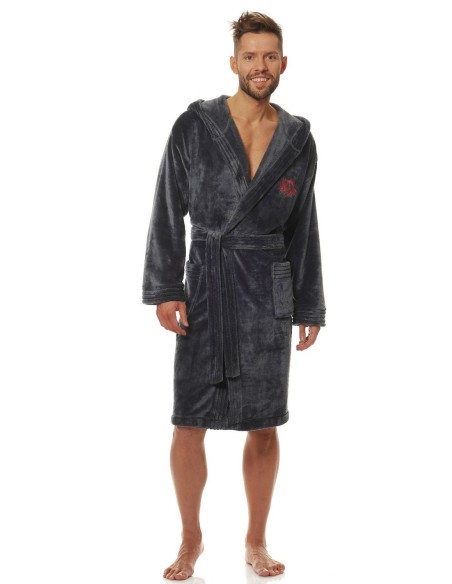 Szlafrok męski z kapturem L&L Costa 2110 