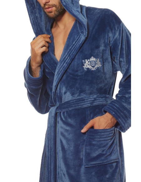 Szlafrok męski z kapturem L&L Costa 2110 