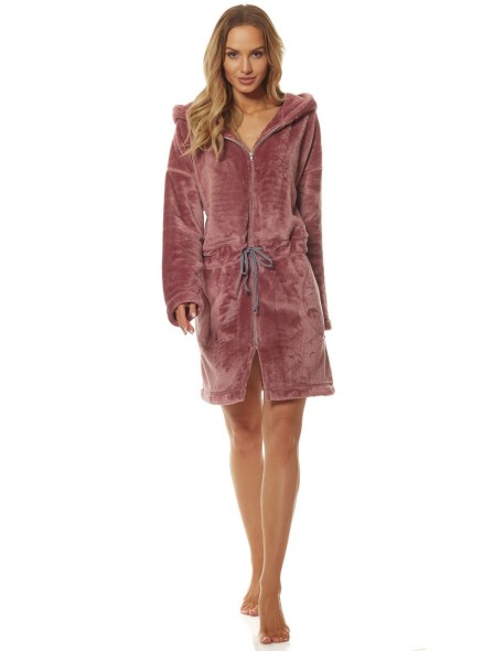 Bathrobe ladies' ciepły short na zipper L&L...