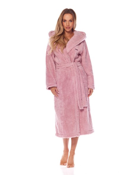 Bathrobe ladies' ciepły long with hood L&L...