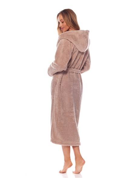 Bathrobe ladies' ciepły long with hood L&L Brandi 2205
