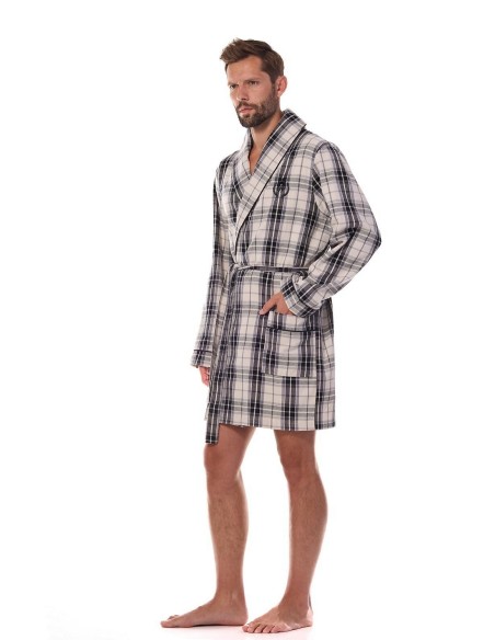 Bathrobe male short in kratę L&L BJ 2470
