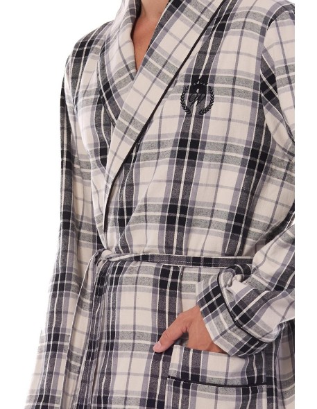 Bathrobe male short in kratę L&L BJ 2470