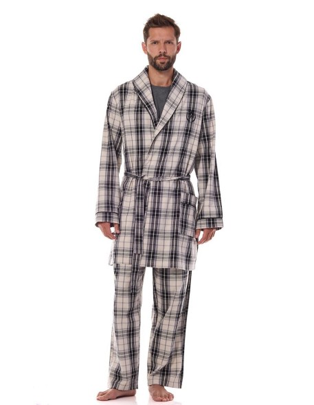 Bathrobe male short in kratę L&L BJ 2470
