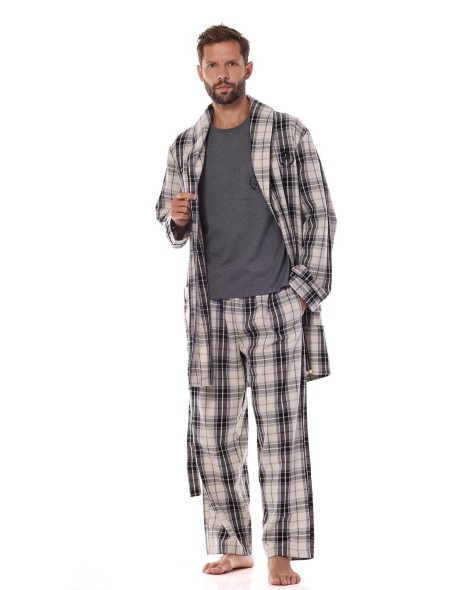 Bathrobe male short in kratę L&L BJ 2470