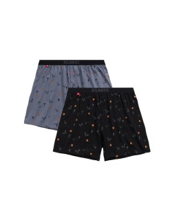 Boxer shorts men's luźne Atlantic 2MBX-052 dwupak