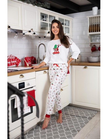 Piżama damska świąteczna Sensis Lillian 3/4 Christmas 