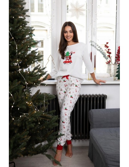 Piżama damska świąteczna Sensis Lillian 3/4 Christmas 