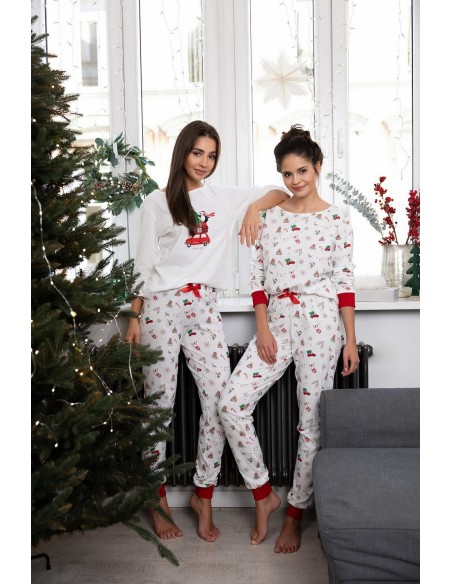 Piżama damska świąteczna Sensis Lillian 3/4 Christmas 