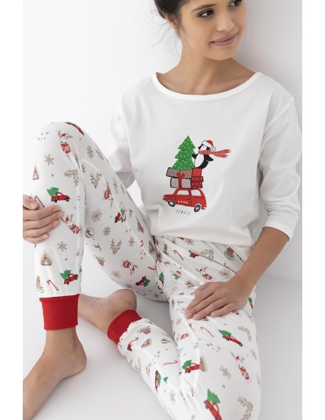 Piżama damska świąteczna Sensis Lillian 3/4...