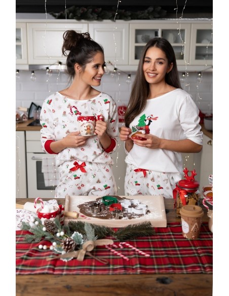 Piżama damska świąteczna Sensis Lillian 3/4 Christmas 