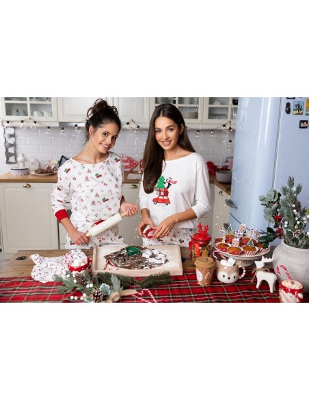 Piżama damska świąteczna Sensis Lillian 3/4 Christmas 