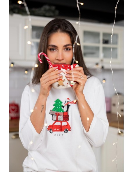 Piżama damska świąteczna Sensis Lillian 3/4...