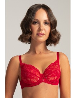 Czerwony stanik koronkowy Ava 2156 barbados 