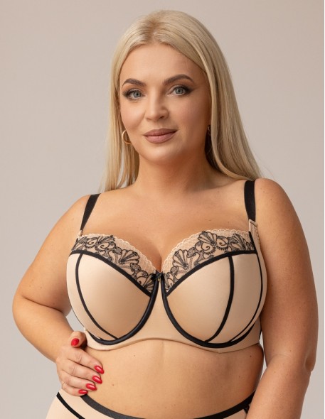 Bra half padded side support Krisline Oriental