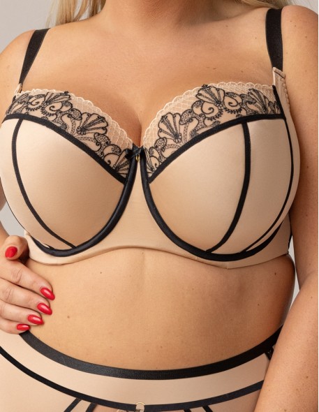 Bra half padded side support Krisline Oriental