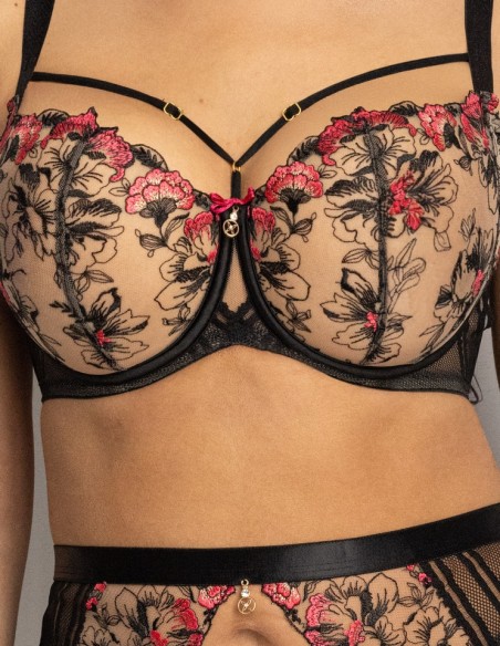 Biustonosz miękki half cup Krisline Flamenco, koronkowy