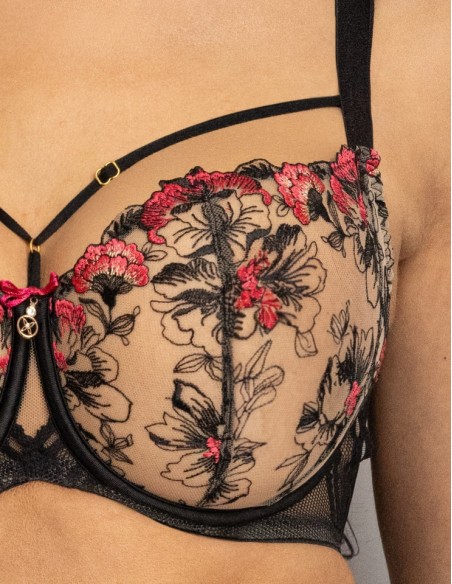 Biustonosz miękki half cup Krisline Flamenco, koronkowy