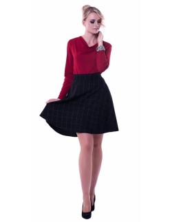 Spódnica damska w kratę w kształcie litery "a" Lookat