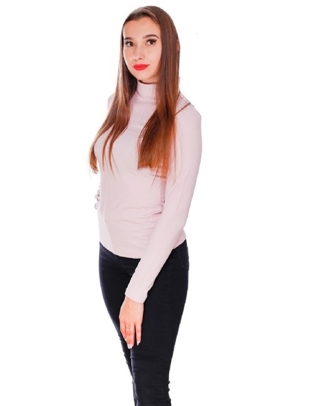 Bawełniany turtleneck ladies' misty soft Lookat