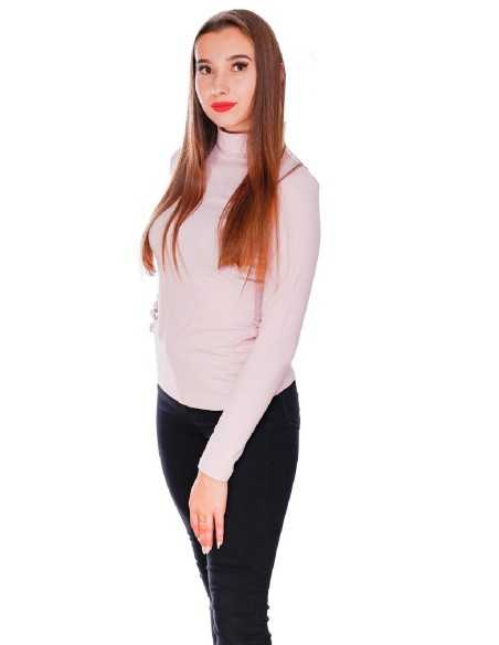 Bawełniany turtleneck ladies' misty soft Lookat